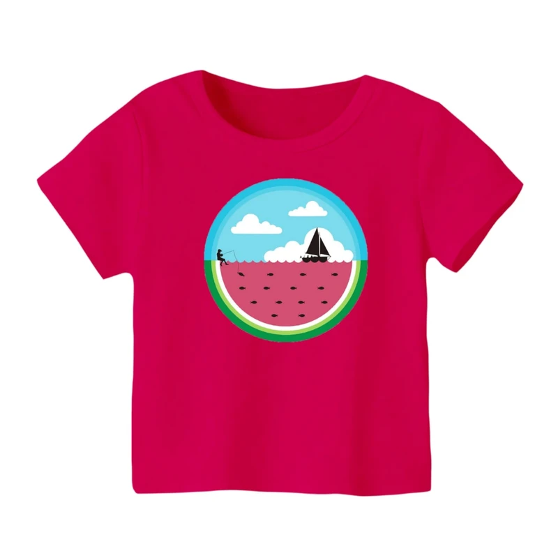 تی شرت آستین کوتاه بچگانه مدل هندوانه یلدایی کد 4