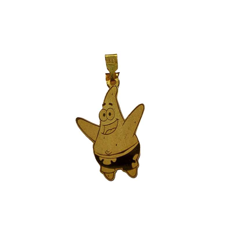 آویز گردنبند طلا 18 عیار دخترانه مدل mob 6