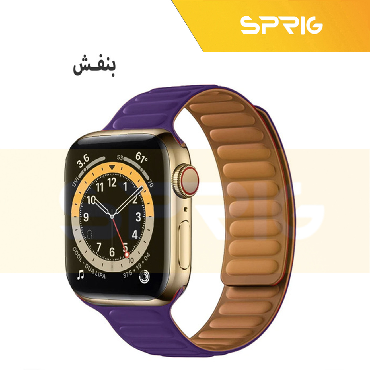 بند اسپریگ مدل Magnetic Loop مناسب برای اپل واچ سری Se/Ultra/1/2/3/4/5/6/7/8/9 سایز 42/44/45/49 میلی متری