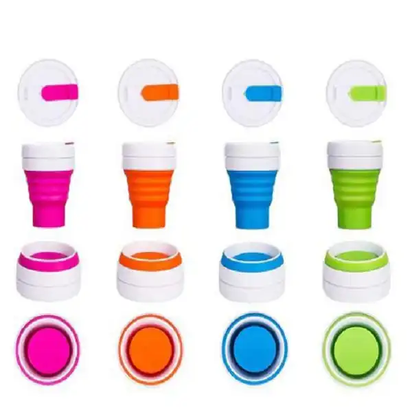 لیوان سفری مدل سیلیکونی تاشو گنجایش 0.35 لیتر