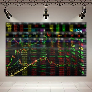 پوستر مدل بک لایت طرح تریدر و بورس دیاگرام قله و دره کد AR30629