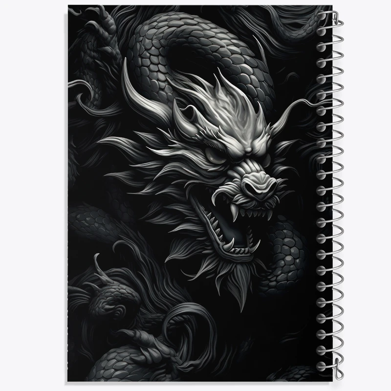 دفتر ژورنال نویسی 50 برگ خندالو مدل نقطه ای طرح اژدها کد F2636