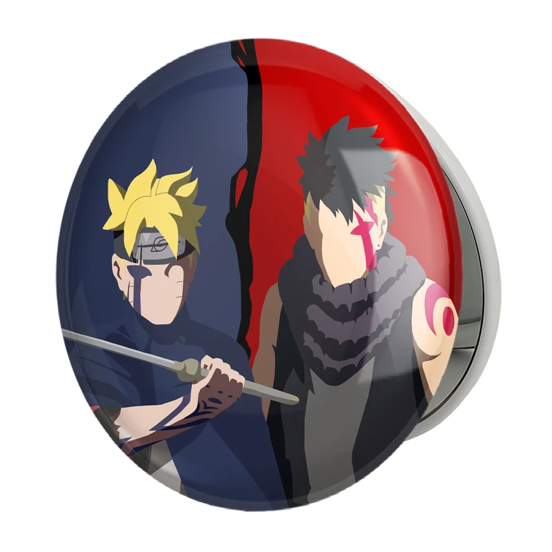 آینه جیبی خندالو طرح بوروتو اوزوماکی و کاواراگی انیمه بوروتو Boruto مدل تاشو کد 15738