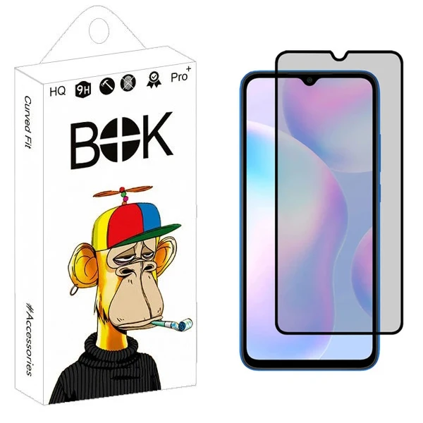 محافظ صفحه نمایش حریم شخصی بوک مدل Carbon Plus مناسب برای گوشی موبایل شیائومی Redmi 9A / 9AT / 9A Sport / 9C / 9i / 9 Active / 10A / Poco C31