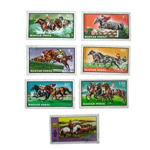 تمبر یادگاری مدل اسب سواري كد c-911 مجموعه 7 عددي