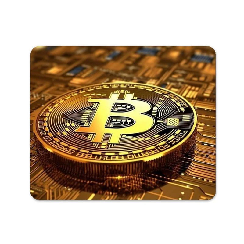 ماوس پد پاد آفرین طرح ارز دیجیتال کریپتو بیت کوین کد 134 سایز 19*24 سانتی متر