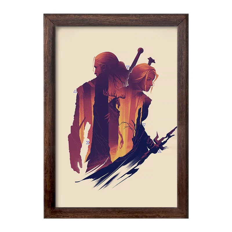 تابلو خندالو طرح گرالت و سیری سریال ویچر Witcher کد 28494