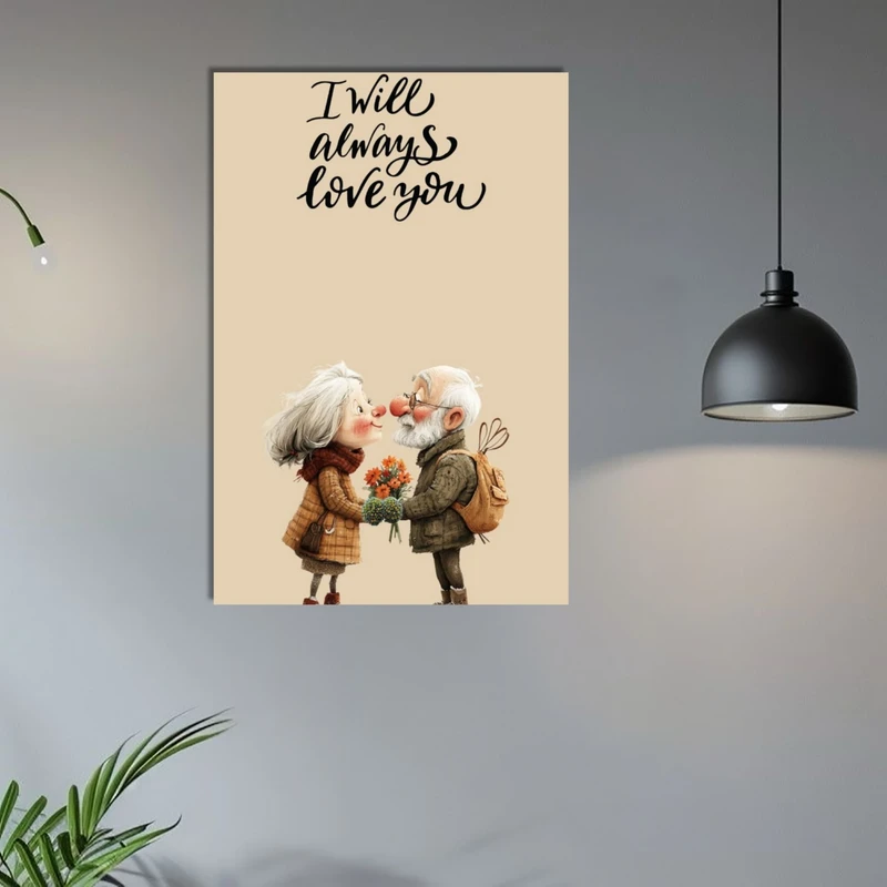 تابلو شاسی مدل سالمند عاشق