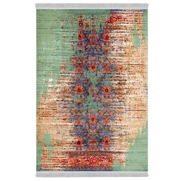 فرش پارچه‌ای دفه مدل فرشینه طرح مدرن کد 677