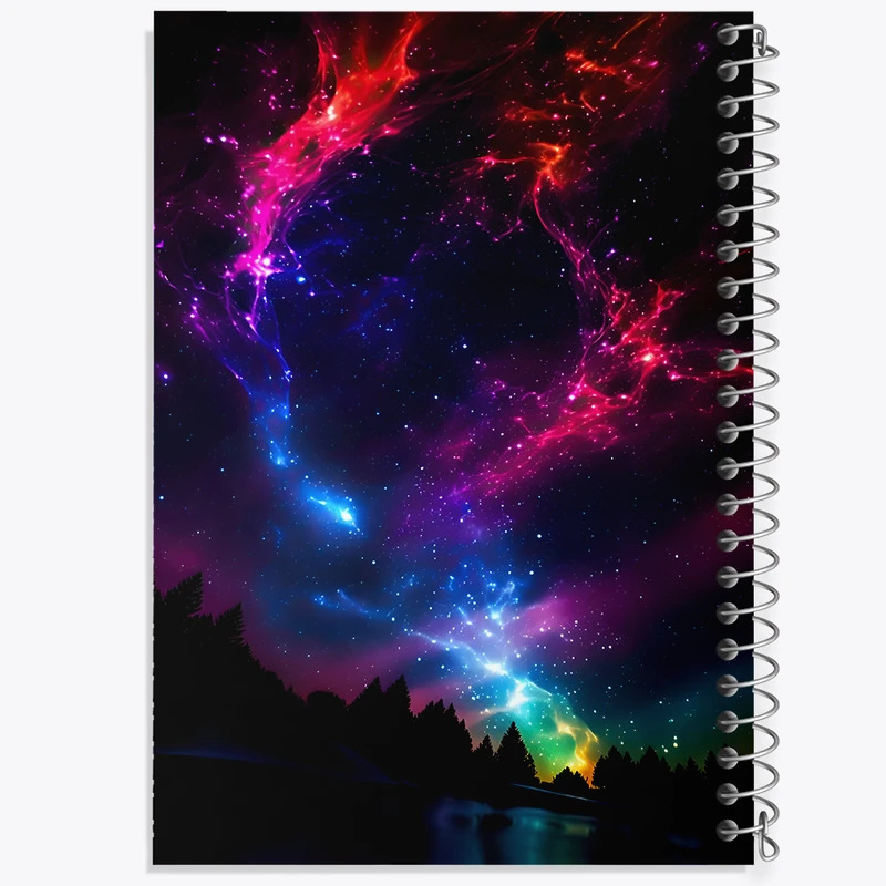 دفتر مشق 50 برگ خندالو طرح شفق قطبی کد F7022