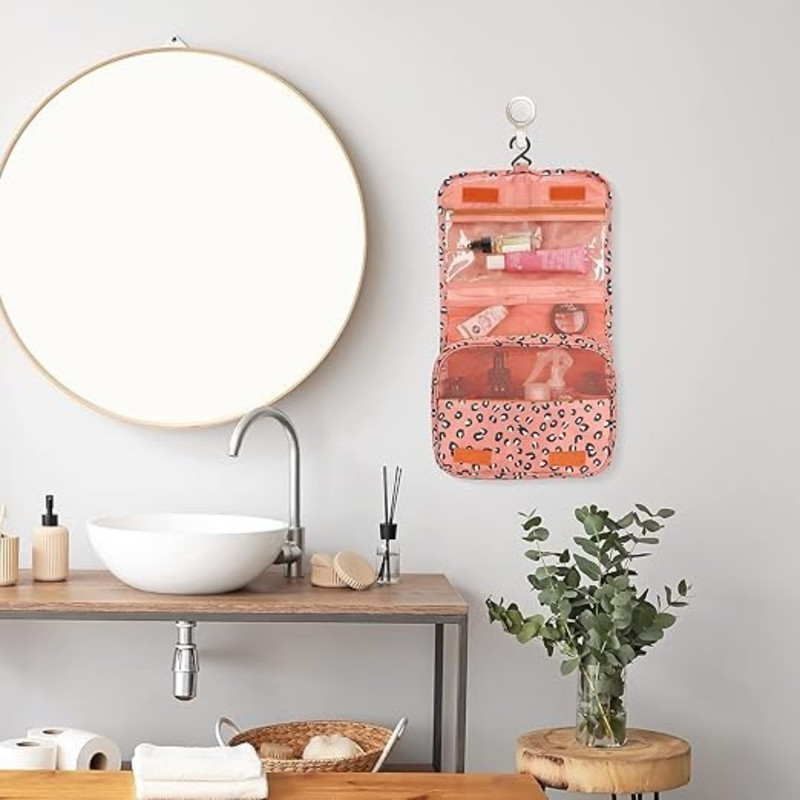 کیف لوازم آرایش زنانه طرح پلنگی