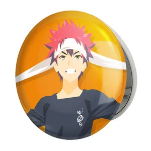 آینه جیبی خندالو طرح سوما انیمه جنگ غذاها Food Wars مدل تاشو کد 16963 