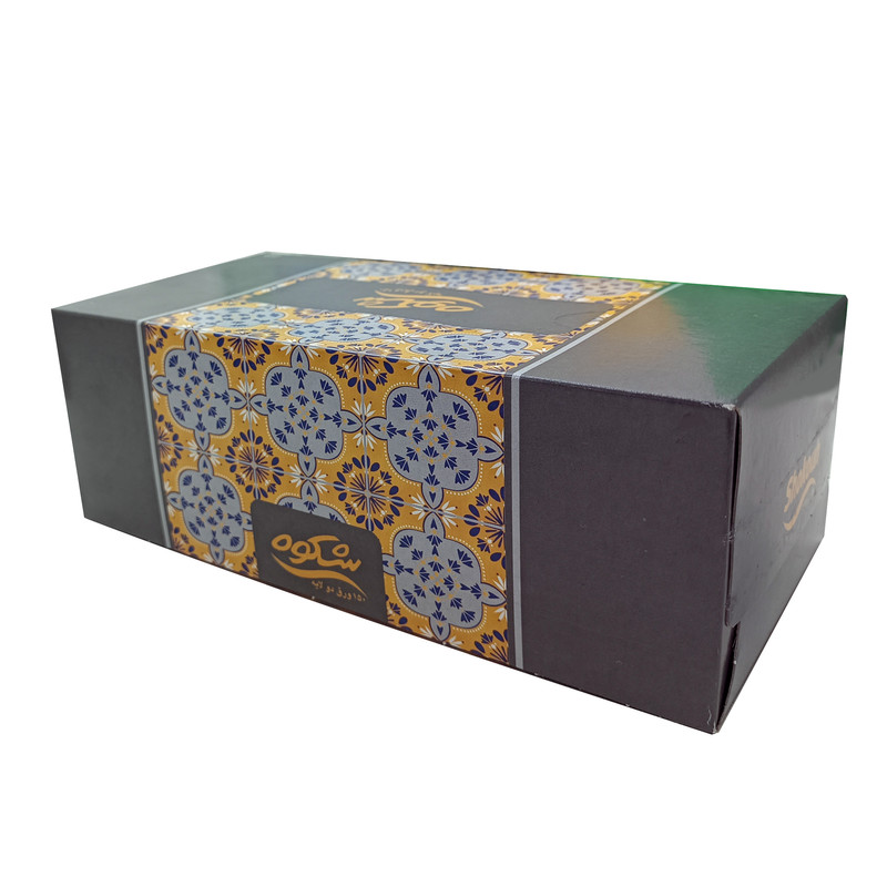 دستمال کاغذی 300 برگ شکوه مدل رنگارنگ مجموعه 5 عددی