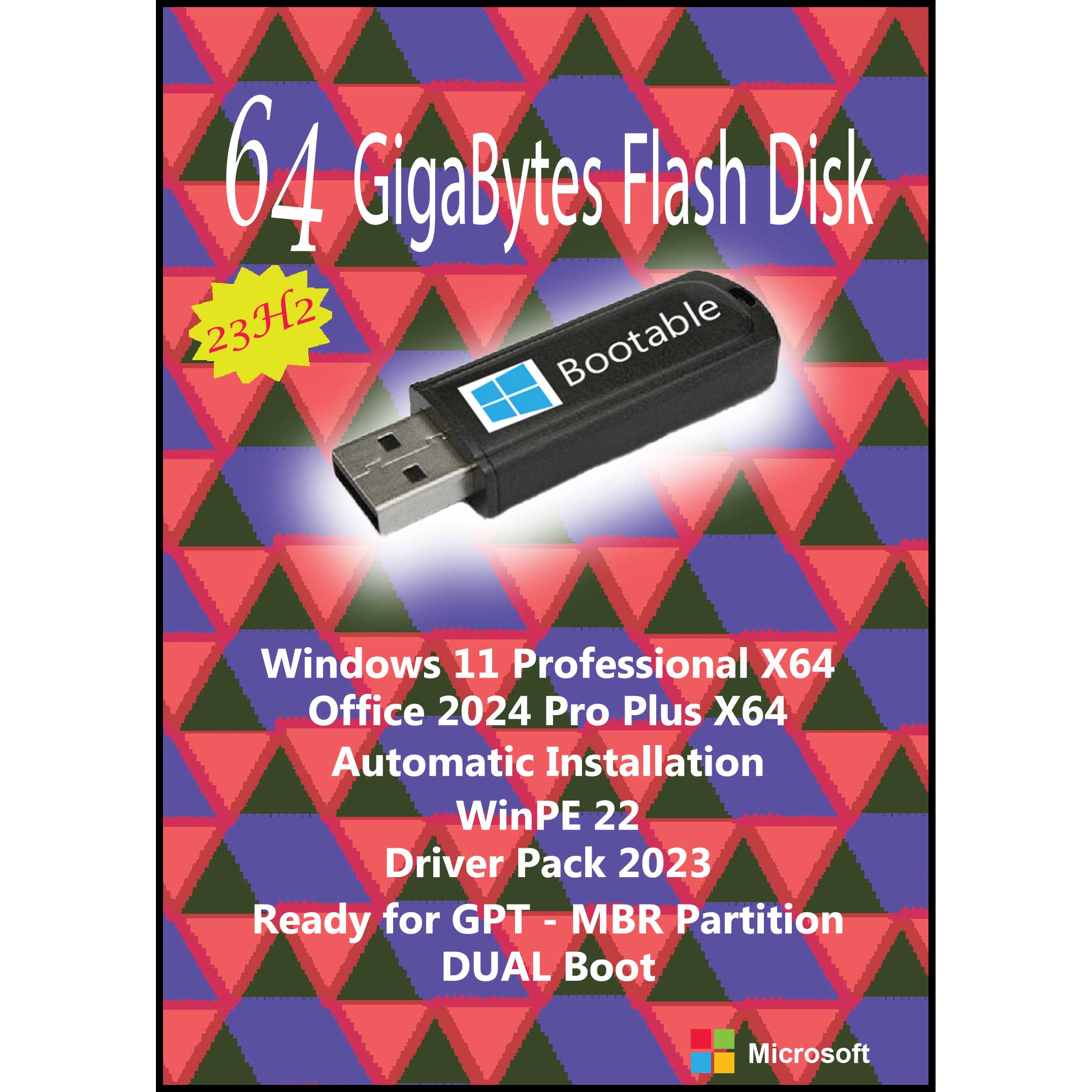 سیستم عامل Windows 11 23H2 Professional X64 - Driver Pack Offline - Office 2024  نشر مایکروسافت