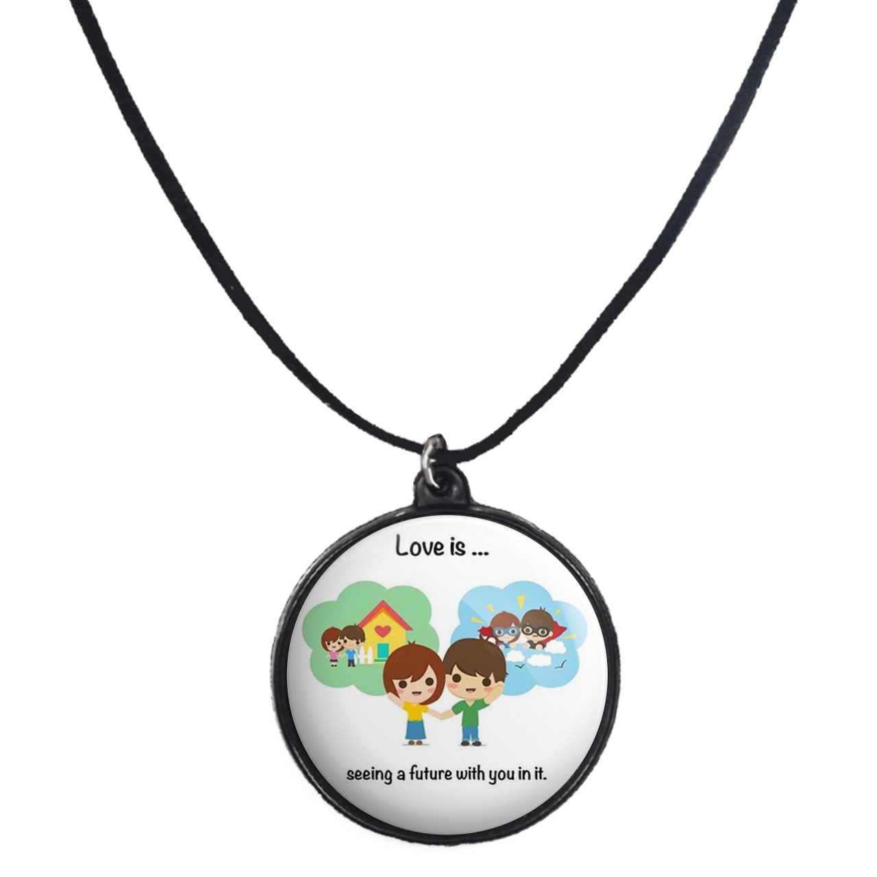 گردنبند پرمانه طرح عاشقانه کد pmb.5477 مدل دو طرفه