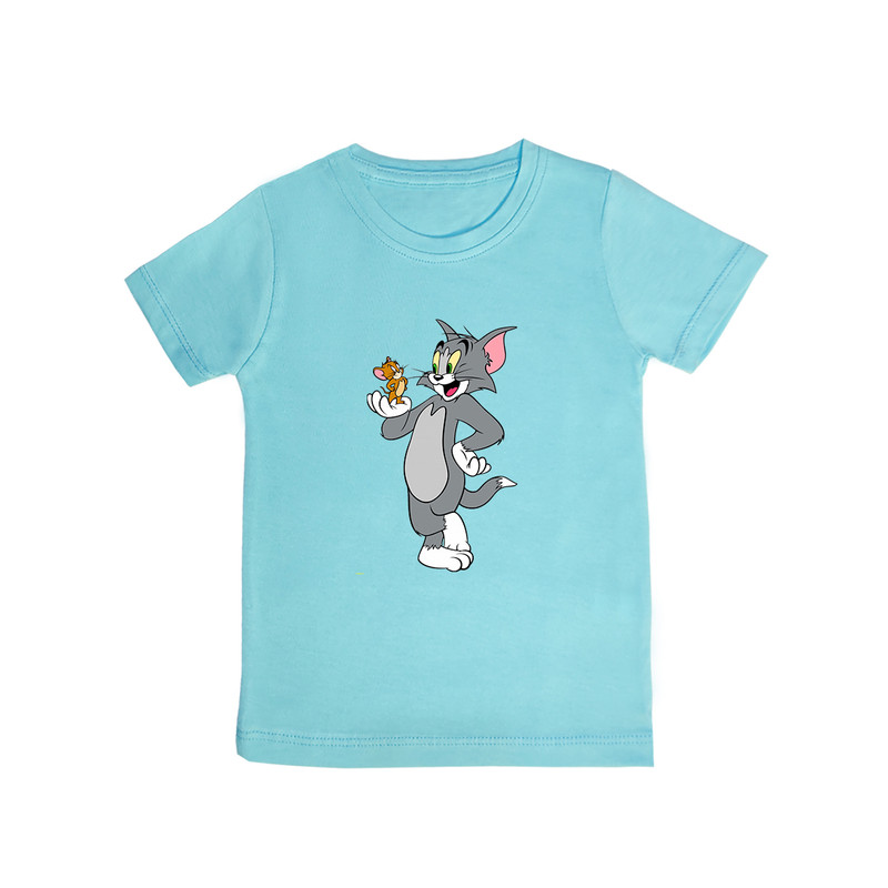 تی شرت آستین کوتاه پسرانه مدل Tom&jerry BL042