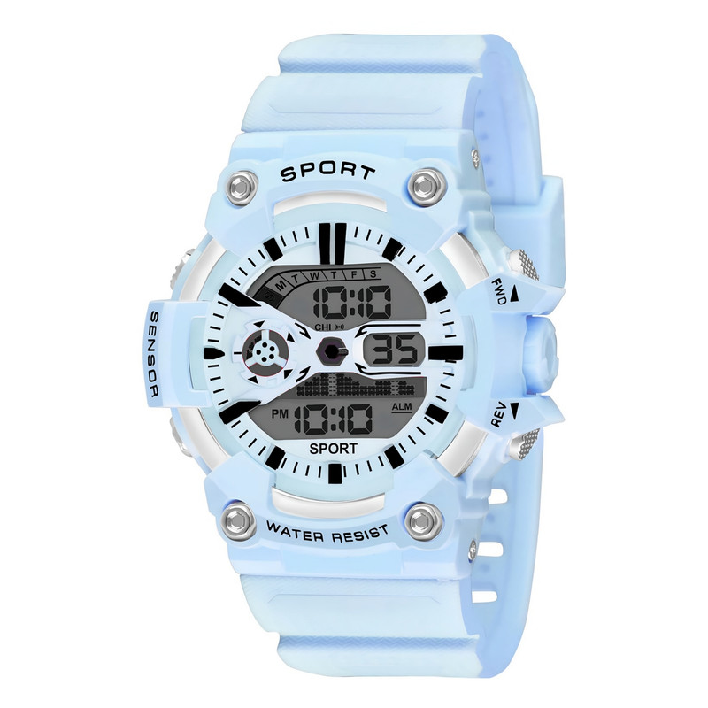 ساعت مچی دیجیتال مدل تک زمانه بند پیو کرنومتر دار کد a1