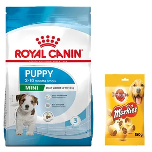 غذای خشک توله سگ رویال کنین مدل Mini Puppy وزن 4 کیلوگرم به همراه تشویقی