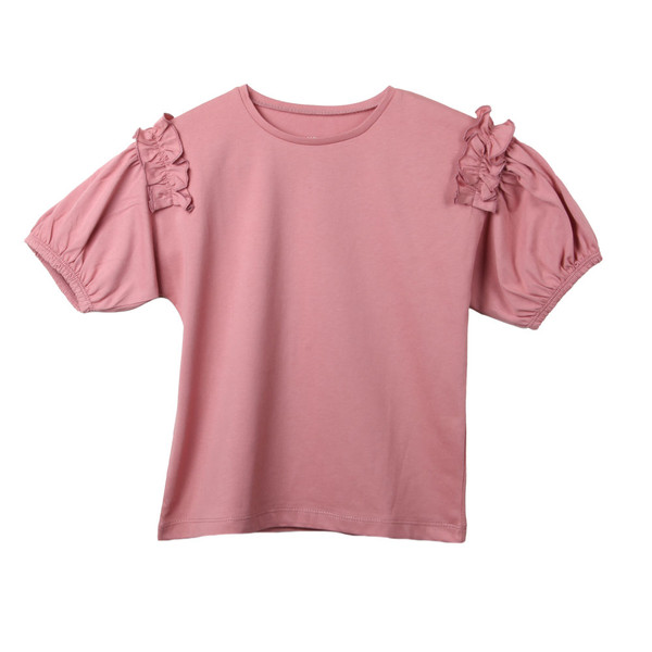 تی شرت آستین کوتاه دخترانه جی بی جو مدل چین دار کد 70152LAB