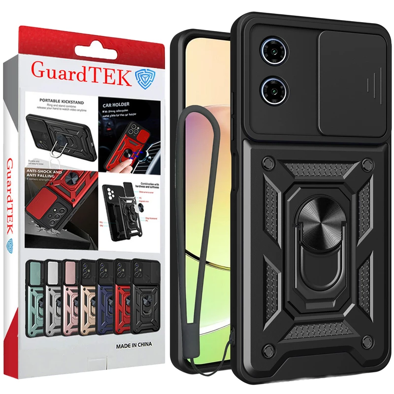 کاور گاردتک اساک مدل Dcamp2 Strap مناسب برای گوشی موبایل موتورولا moto G04  به همراه بندآویز