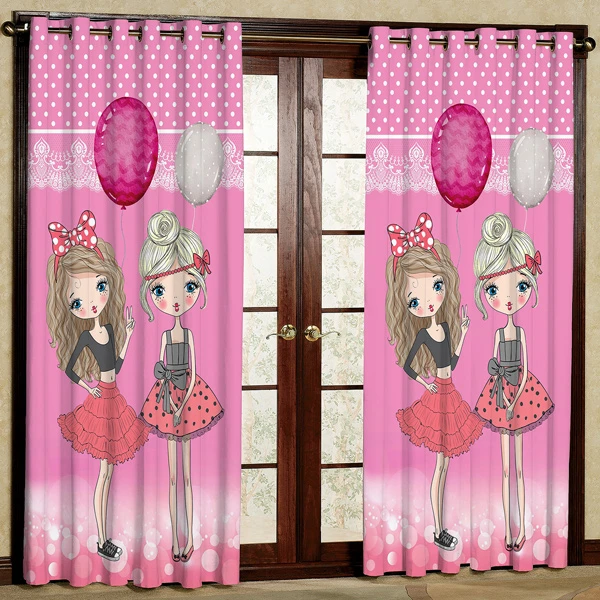 پرده مدل دختر کد 1 سایز 280x140 سانتی متر