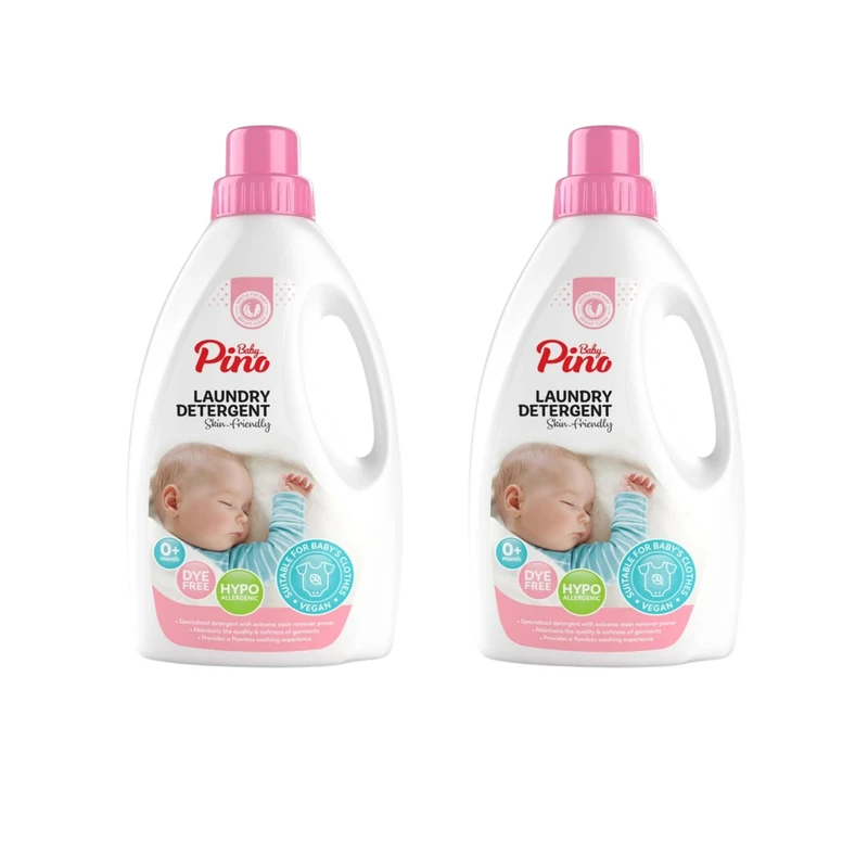 مایع لباسشویی نوزاد و کودک پینو بیبی مدل pink حجم 2000 میلی لیتر بسته 2 عددی