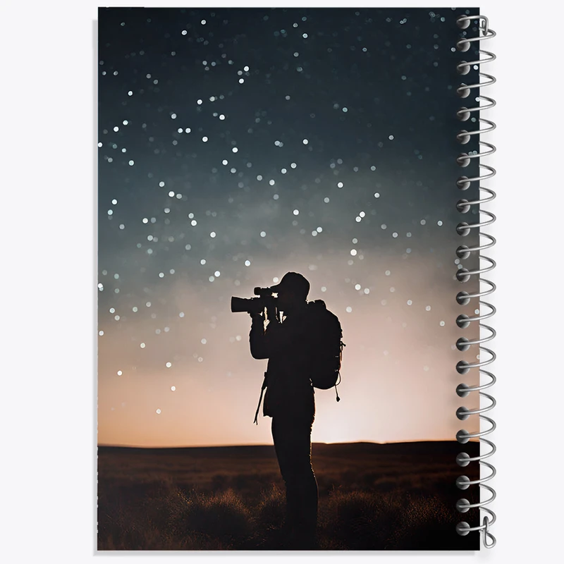 دفتر ژورنال نویسی 50 برگ خندالو مدل نقطه ای طرح عکاس کد N3406