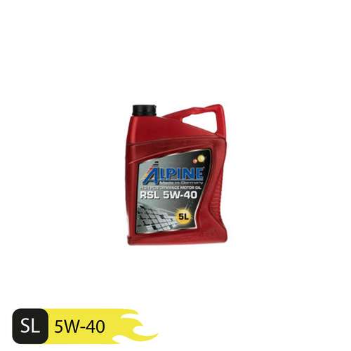 روغن موتور خودرو بنز و بی ام دبلیو آلپاین مدل RSL 5W-40 SN حجم 5 لیتر