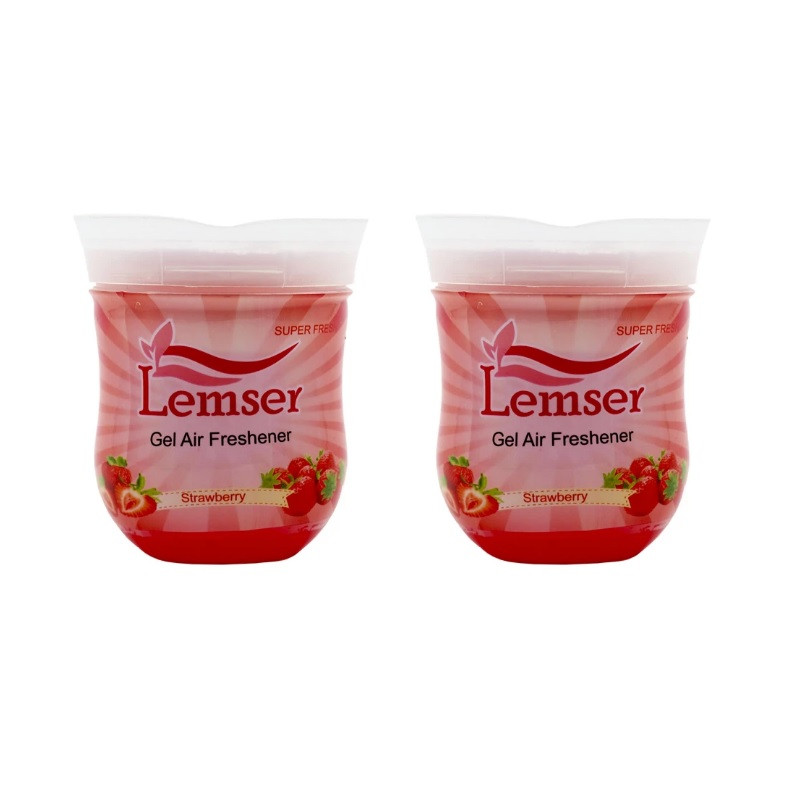 ژل خوشبو کننده هوا لمسر مدل strawberry وزن 180 گرم بسته 2 عددی