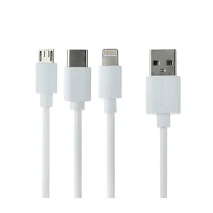 کابل تبدیل USB به لایتنینگ/USB-C/microUSB آرسون مدل ANL21 طول 1 متر