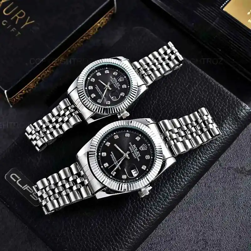 ست ساعت مچی عقربه ای زنانه و مردانه  مدل دیت جاست02