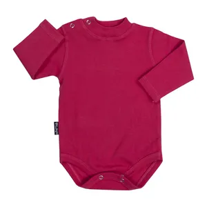  بادی آستین بلند نوزادی آدمک کد 17100 رنگ سرخابی