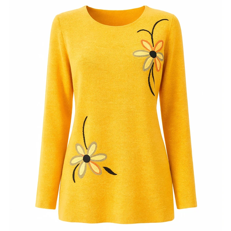 پلیور یقه گرد زنانه گپ مدل پروانه