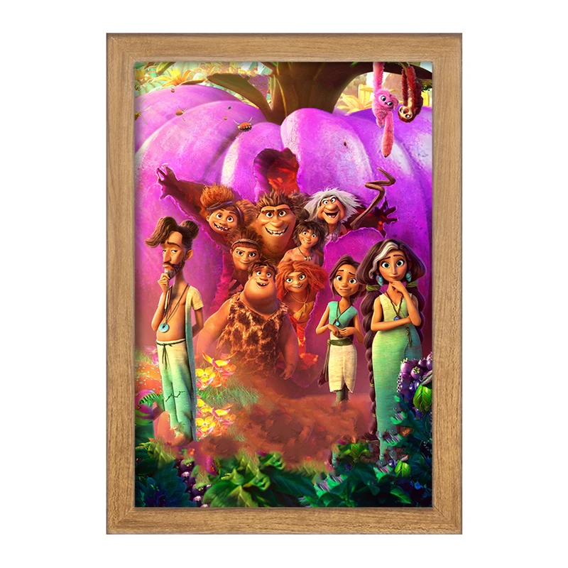 تابلو خندالو مدل غارنشینان عصر جدید  کد 4802