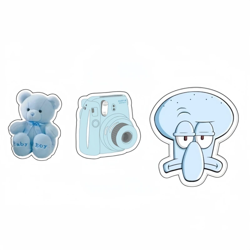 برچسب مدل دوربین و خرس مجموعه ۳ عددی