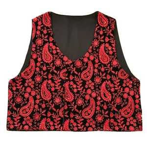 جلیقه رسمی زنانه مدل مخمل سوزندوزی  یلدا  کد ۰۵۴