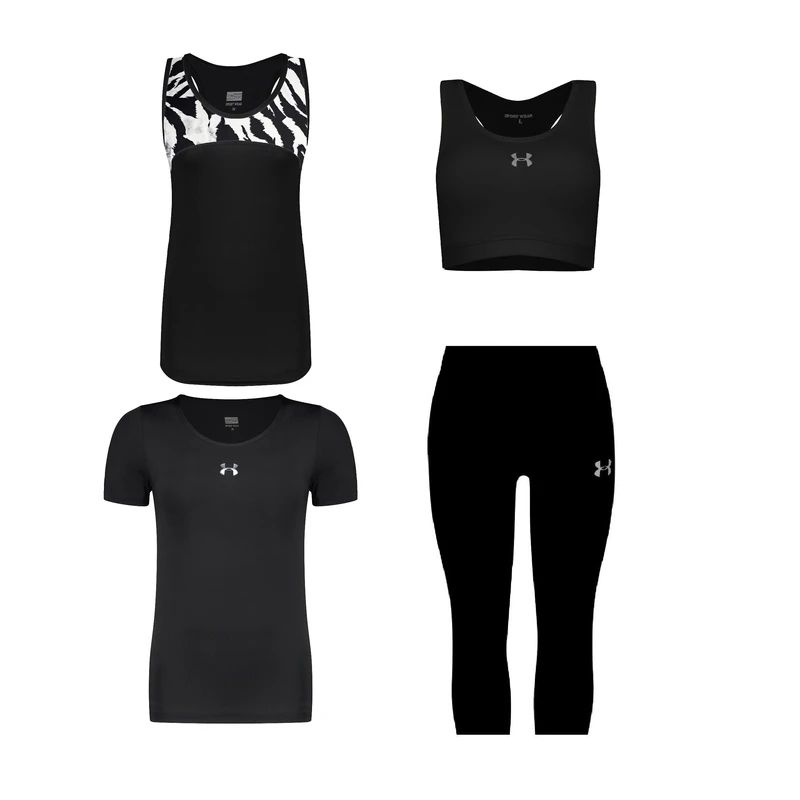 ست چهار تکه لباس ورزشی زنانه مدل 1801-3101-7101-3601