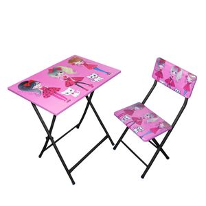 ست میز تحریر و صندلی میزیمو مدل دختر چکمه پوش کد 214