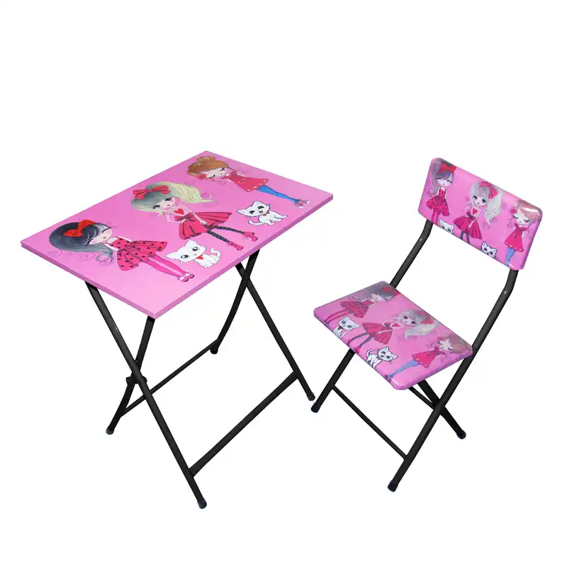 ست میز تحریر و صندلی میزیمو مدل دختر چکمه پوش کد 214