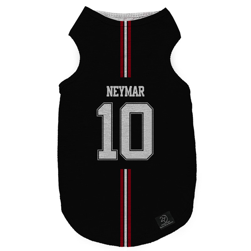لباس سگ و گربه 27 طرح Neymar Black کد MH1392 سایز S
