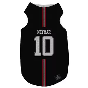 لباس سگ و گربه 27 طرح Neymar Black کد MH1392 سایز L