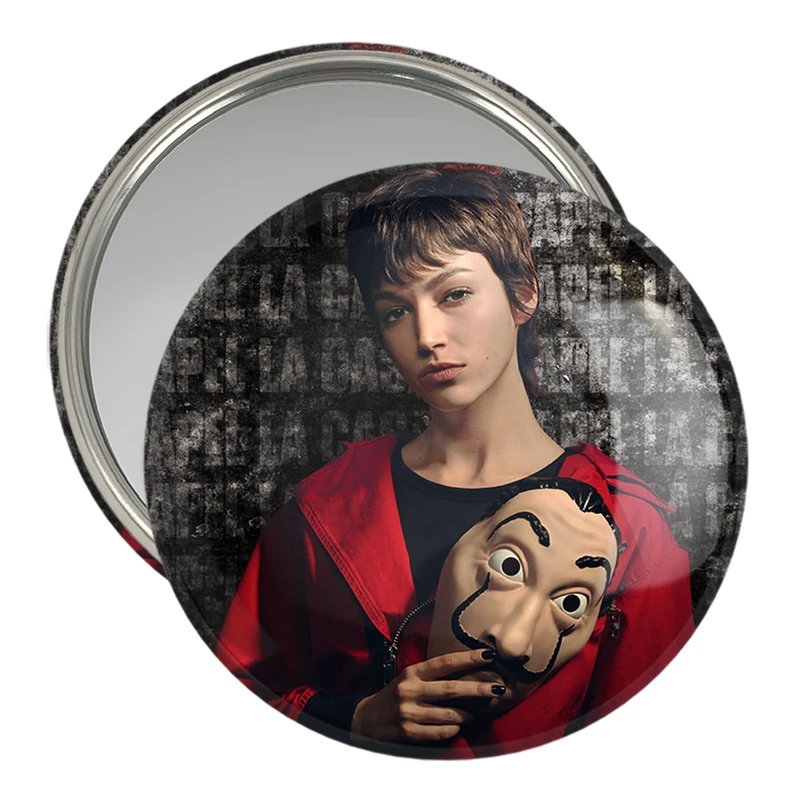 آینه جیبی خندالو مدل توکیو سریال Money Heist  کد 3220