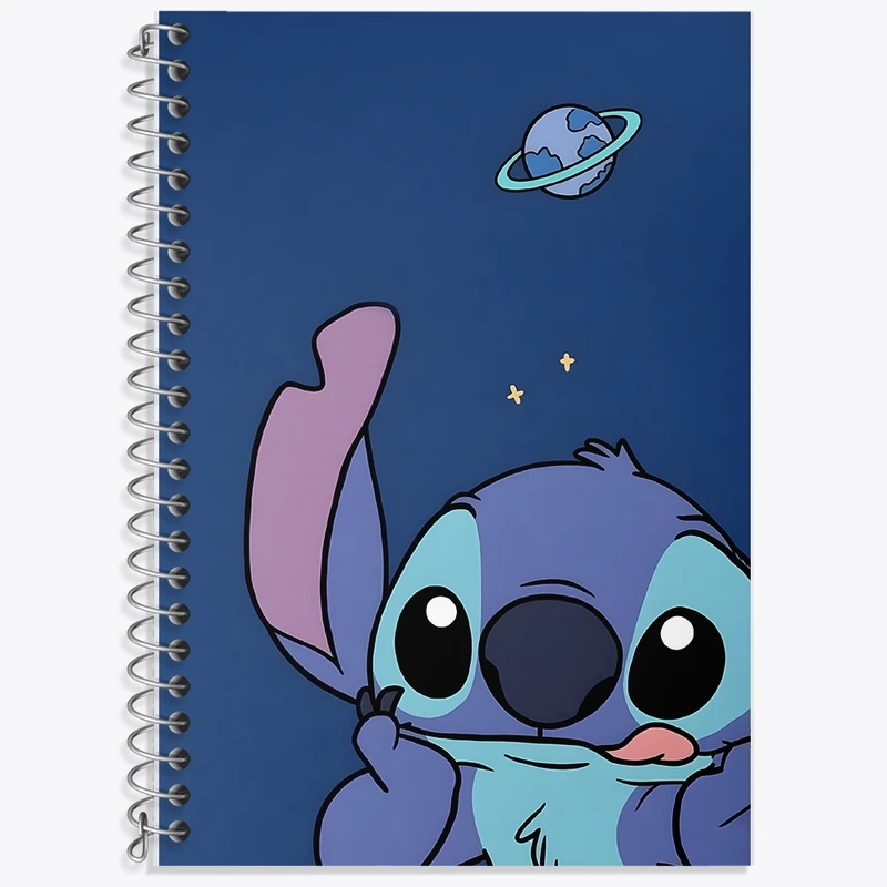 دفتر زبان 50 برگ خندالو مدل سه خط طرح استیچ کد F1418