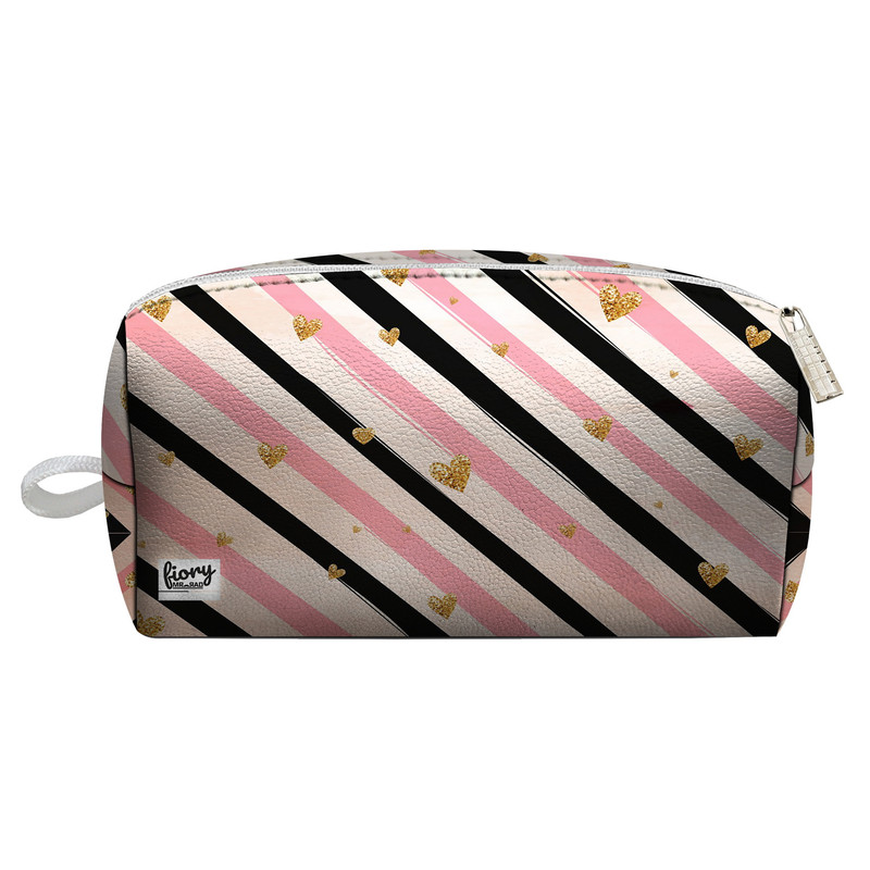 کیف لوازم آرایش زنانه مستر راد مدل قلب فانتزی کد 2266 به همراه کیف پد