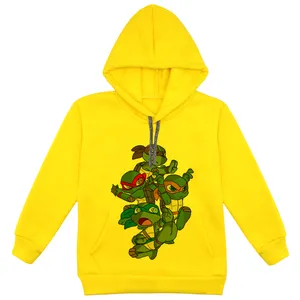 هودی پسرانه مدل لاک پشت نینجا F162 رنگ زرد