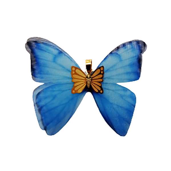 آویز گردنبند طلا 18 عیار زنانه مدل پروانه کد H01