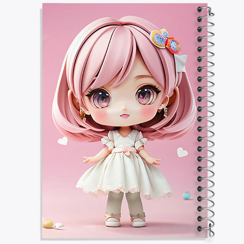 دفتر ژورنال نویسی 50 برگ خندالو مدل نقطه ای طرح دخترانه (Girlish) کد 36857