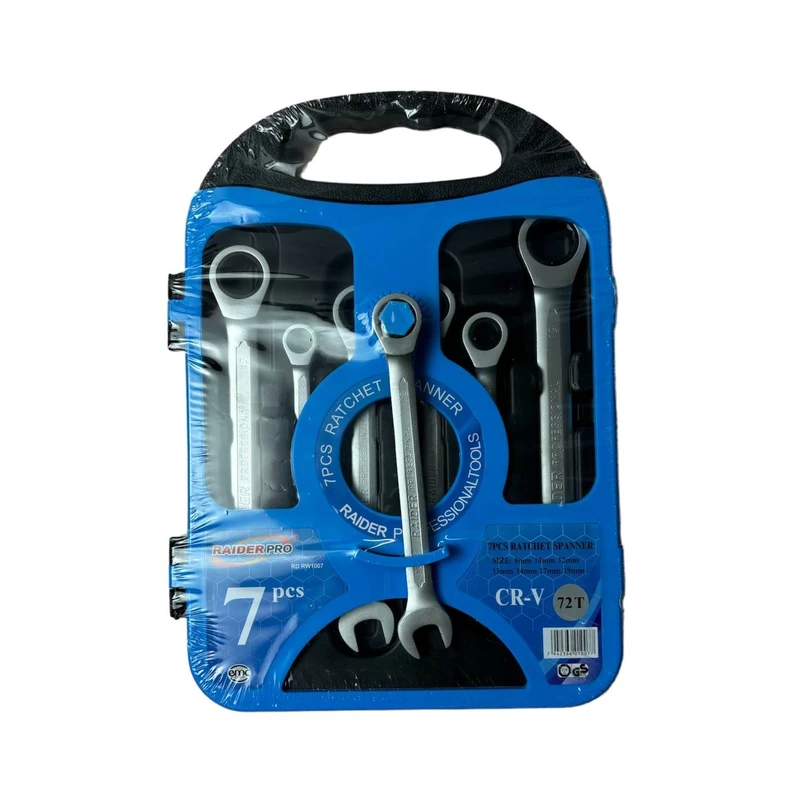 آچار یکسر تخت و یکسر رینگی  رایدر مدل جغجغه ای کد RD RW1007 مجموعه 7 عددی
