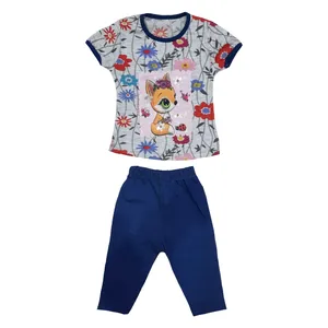 ست تی شرت و شلوارک دخترانه کد X4