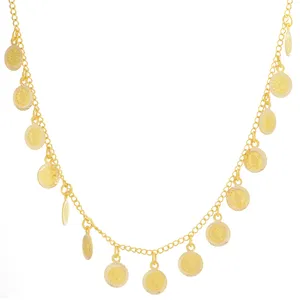 گردنبند طلا 18 عیار زنانه طلای مستجابی مدل پولکی  کد 802